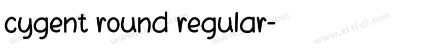 cygent round regular字体转换